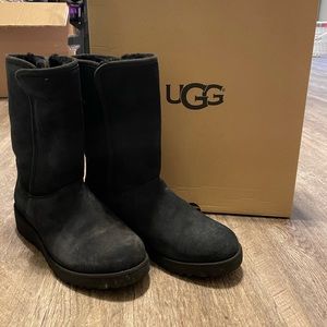 black fur uggs!